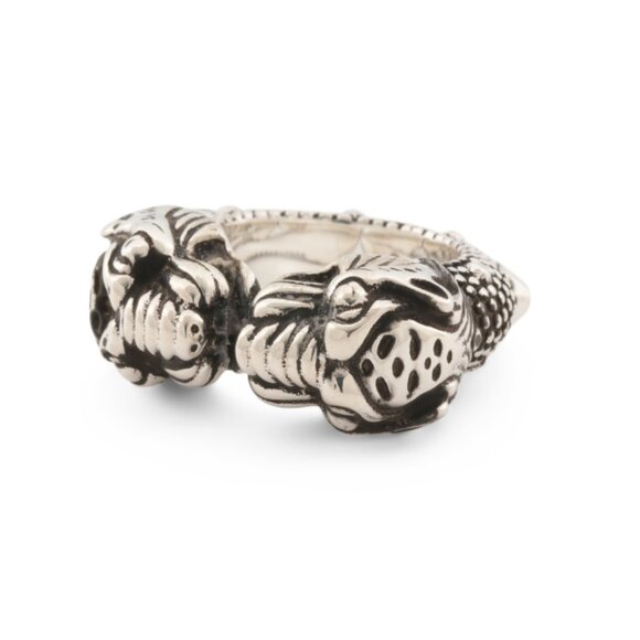 GUCCI Sterling Silver Made In Italy Sterling Silver Tiger Logo Ring - Picture 1 of 2